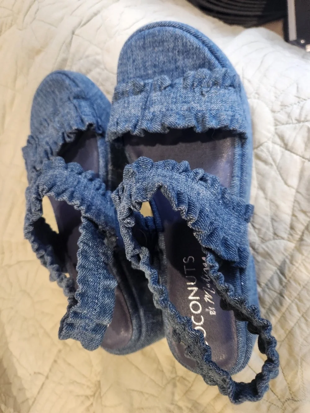 Denim Platform sandals size 10 Urban outfitters new no box